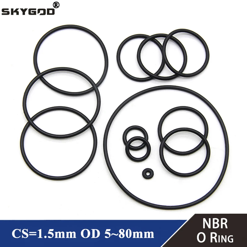 10/50Pcs NBR O Ring Gasket CS 1.5mm OD 4.5mm ~ 80mm Automobile Nitrile Rubber Round O Type Corrosion Oil Resist Sealing Washer
10/50Pcs NBR O Ring Gasket CS 1.5mm OD 4.5mm ~ 80mm Automobile Nitrile Rubber Round O Type Corrosion Oil Resist Sealing Washer