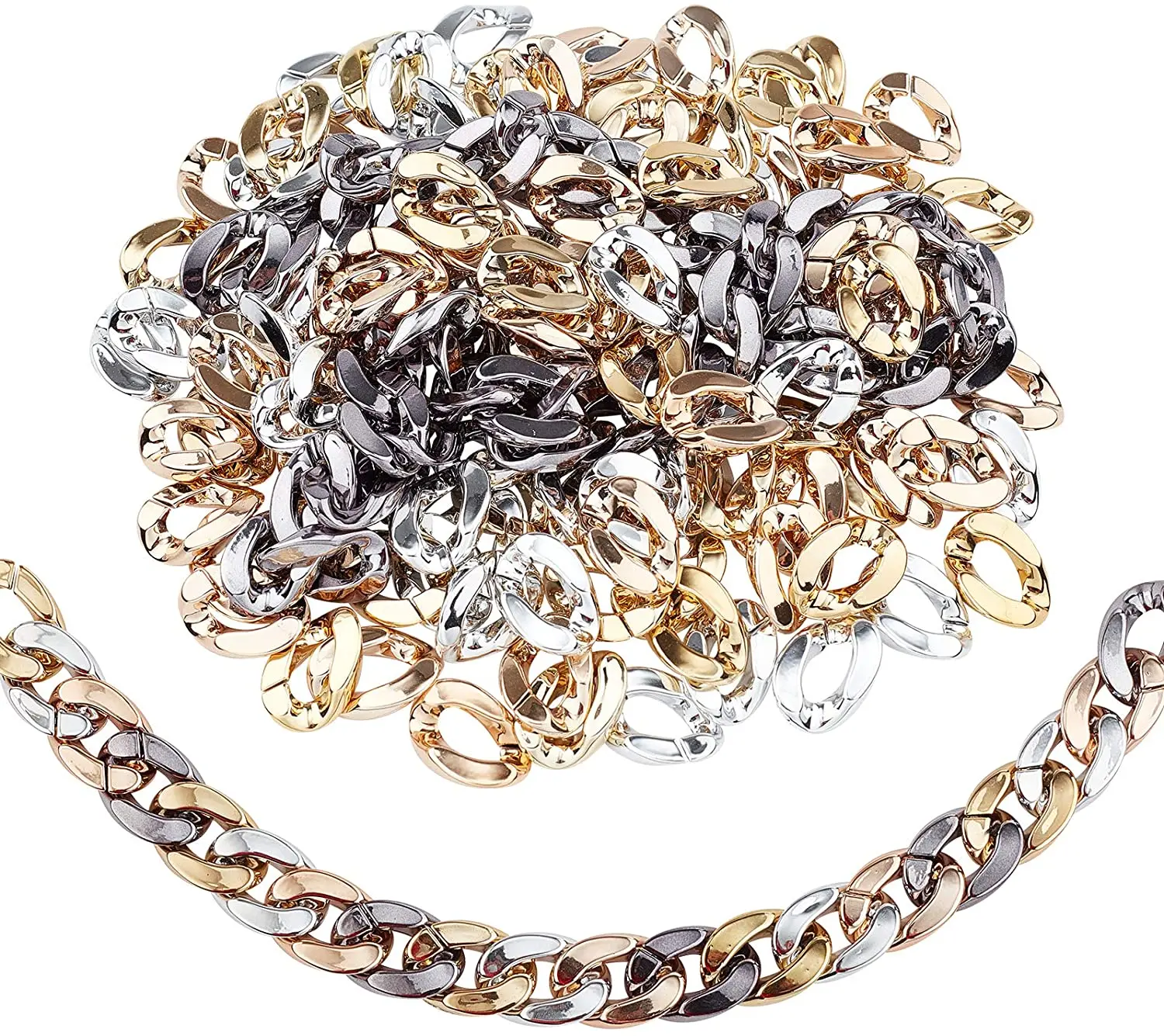 NBEADS 160PCS 4 Colors Unwelded Link Ring Connectors Plastic Bag Rings for Twisted Bag Chain Earring DIY Crafts 30x21x6mm
NBEADS 160PCS 4 Colors Unwelded Link Ring Connectors Plastic Bag Rings for Twisted Bag Chain Earring DIY Crafts 30x21x6mm