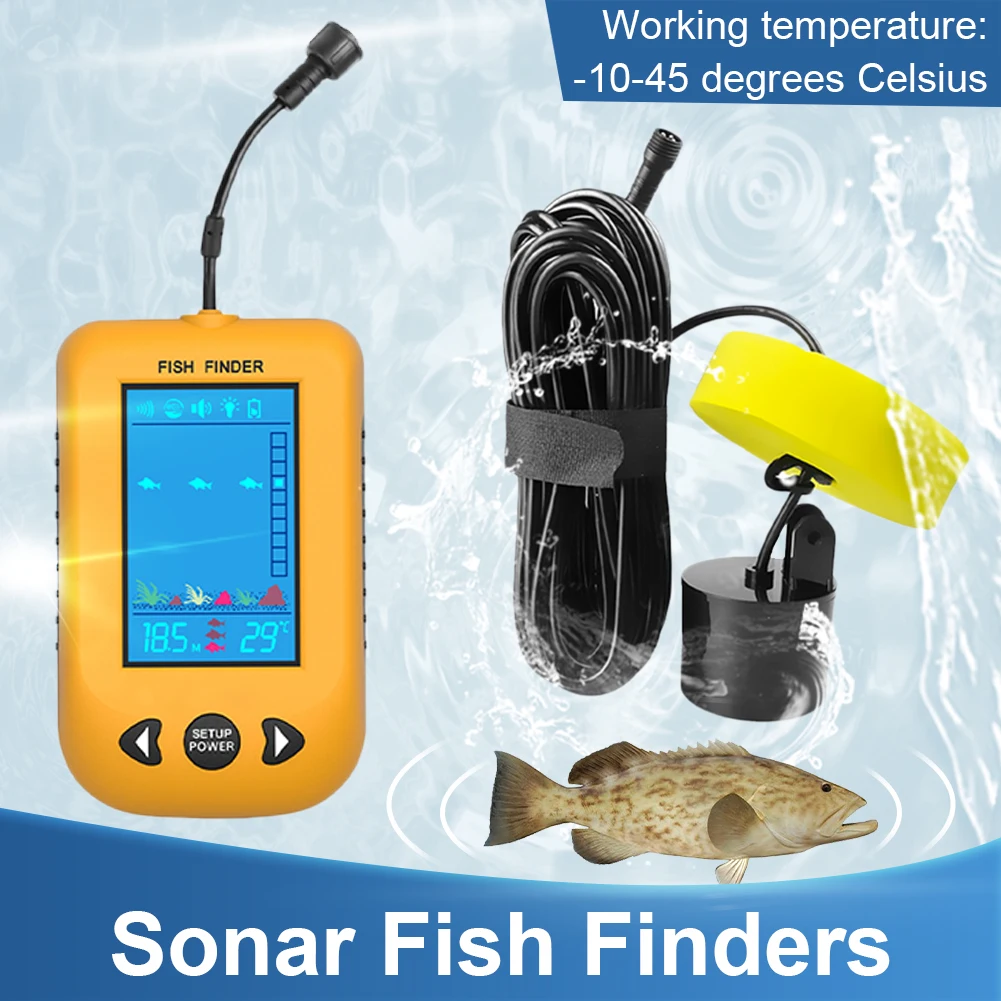 Portable 100M Sonar Fish Finder Handheld Depth Finder Fishing Gear With Sonar Transducer LCD Display For Lake Sea Fishing New
Portable 100M Sonar Fish Finder Handheld Depth Finder Fishing Gear With Sonar Transducer LCD Display For Lake Sea Fishing New