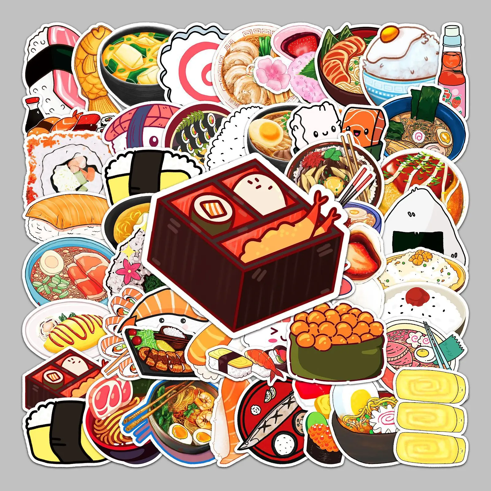 50PCS Stickers Delicious Japanese Cuisine Cartoon Waterproof Stickers for Luggage Laptop Scooter Car Refrigerator Bicycle Toy 
50PCS Stickers Delicious Japanese Cuisine Cartoon Waterproof Stickers for Luggage Laptop Scooter Car Refrigerator Bicycle Toy