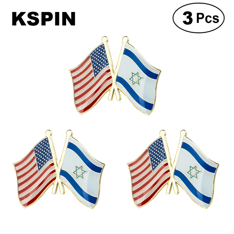 

U.S.A & Israel Frendship Lapel Pin Brooches Pins Flag badge Brooch Badges