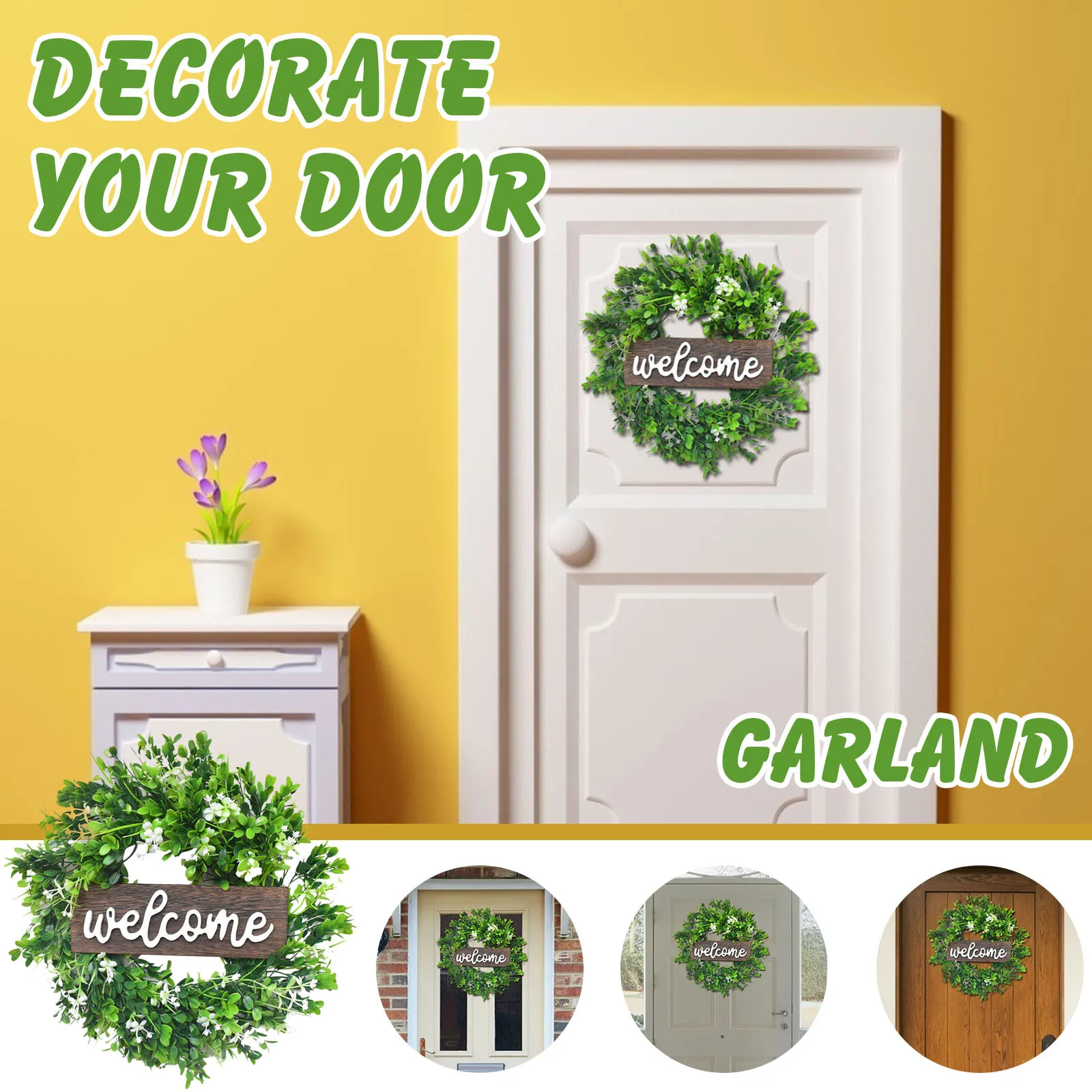 Christmas Wreath 6 Inch Welcome Decoration Sign Wreath Wooden Door Artificial Pendant Boxwood Cactus Wreath Table Wreath
Christmas Wreath 6 Inch Welcome Decoration Sign Wreath Wooden Door Artificial Pendant Boxwood Cactus Wreath Table Wreath