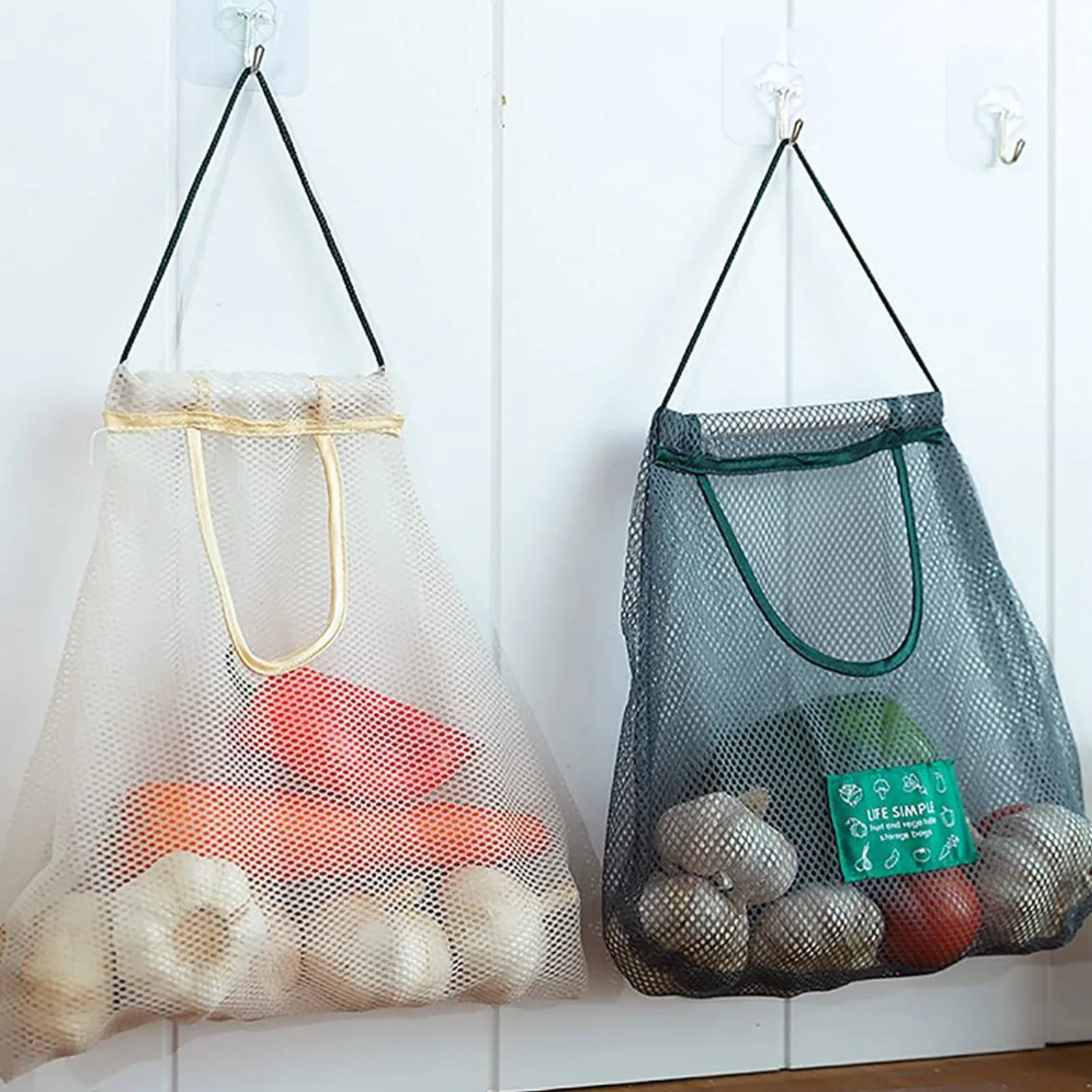 1 Pcs Kitchen Reusable Vegetable Fruit Storage Mesh Bag Produce Hanging Grocery Shopping Bags Net For Groceries Organizer
1 Pcs Kitchen Reusable Vegetable Fruit Storage Mesh Bag Produce Hanging Grocery Shopping Bags Net For Groceries Organizer