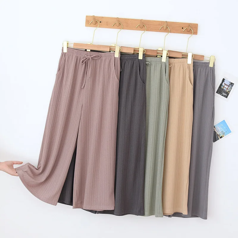 2023 New Summer Threaded Wide Leg Pants Women's Cropped Pants Thin Shorts Various Colors Pants Pajama Pants Bottoms
2023 New Summer Threaded Wide Leg Pants Women's Cropped Pants Thin Shorts Various Colors Pants Pajama Pants Bottoms