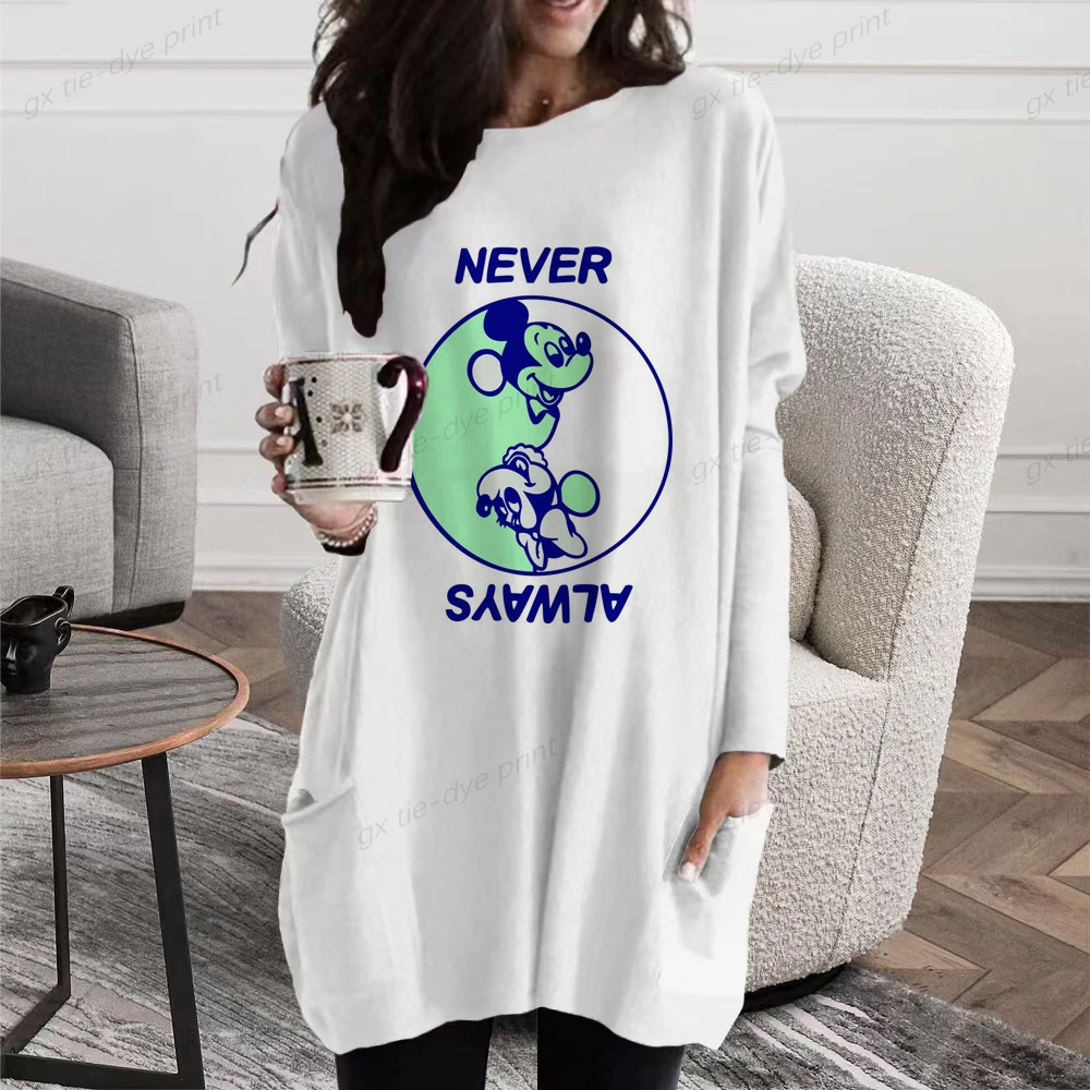 2022 New Disney Minnie Mickey Mouse Print Top O Neck Fashion Casual Long Sleeve Autumn Loose T-shirt Women Weekend Y2K Pullover
2022 New Disney Minnie Mickey Mouse Print Top O Neck Fashion Casual Long Sleeve Autumn Loose T-shirt Women Weekend Y2K Pullover