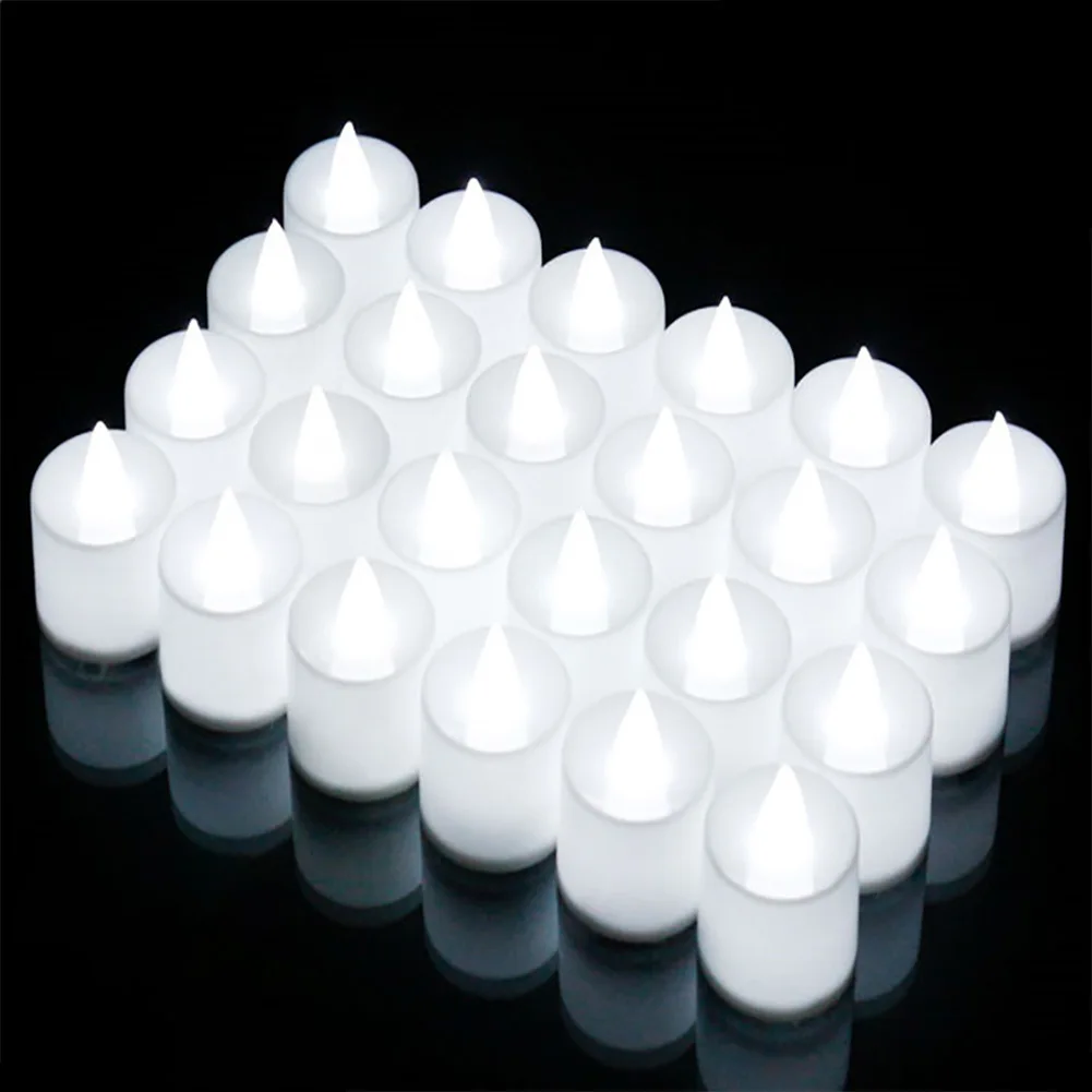 New Practical Quality Durable Candle Light Tealight Candles 1 Set 24 Pcs Christmas Dinners Flameless Flickering
New Practical Quality Durable Candle Light Tealight Candles 1 Set 24 Pcs Christmas Dinners Flameless Flickering