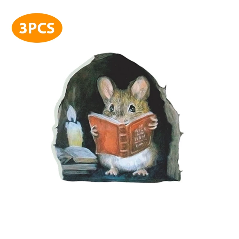 3pcs Realistic Mouse Hole Wall Stickers for Corner Stairs Funny Home Decor Pvc Vinyl Opaque Wallpaper for Living Room Decor
3pcs Realistic Mouse Hole Wall Stickers for Corner Stairs Funny Home Decor Pvc Vinyl Opaque Wallpaper for Living Room Decor