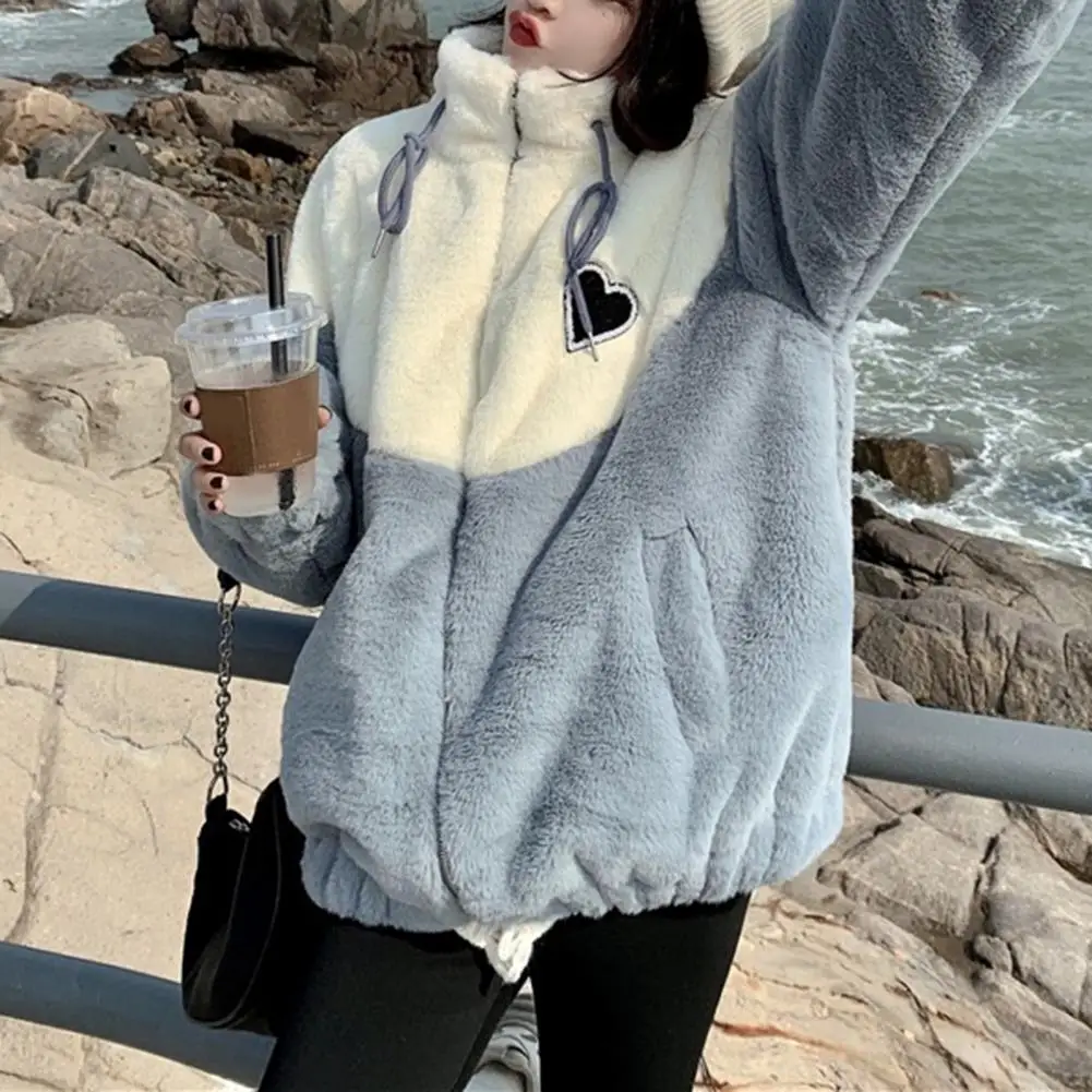 Outdoor Coat Plush Outerwear Cold-proof Patchwork Lady Winter Coat Autumn Coat Women Garment
Outdoor Coat Plush Outerwear Cold-proof Patchwork Lady Winter Coat Autumn Coat Women Garment