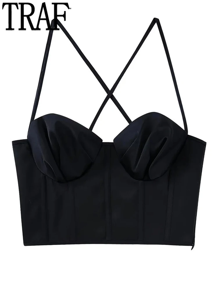TRAF Black Corset Top Female Sexy Crop Top Women Summer Backless Bustier Tops Women 2022 Semi Sheer Beach Women Tops and Blouses
TRAF Black Corset Top Female Sexy Crop Top Women Summer Backless Bustier Tops Women 2022 Semi Sheer Beach Women Tops and Blouses