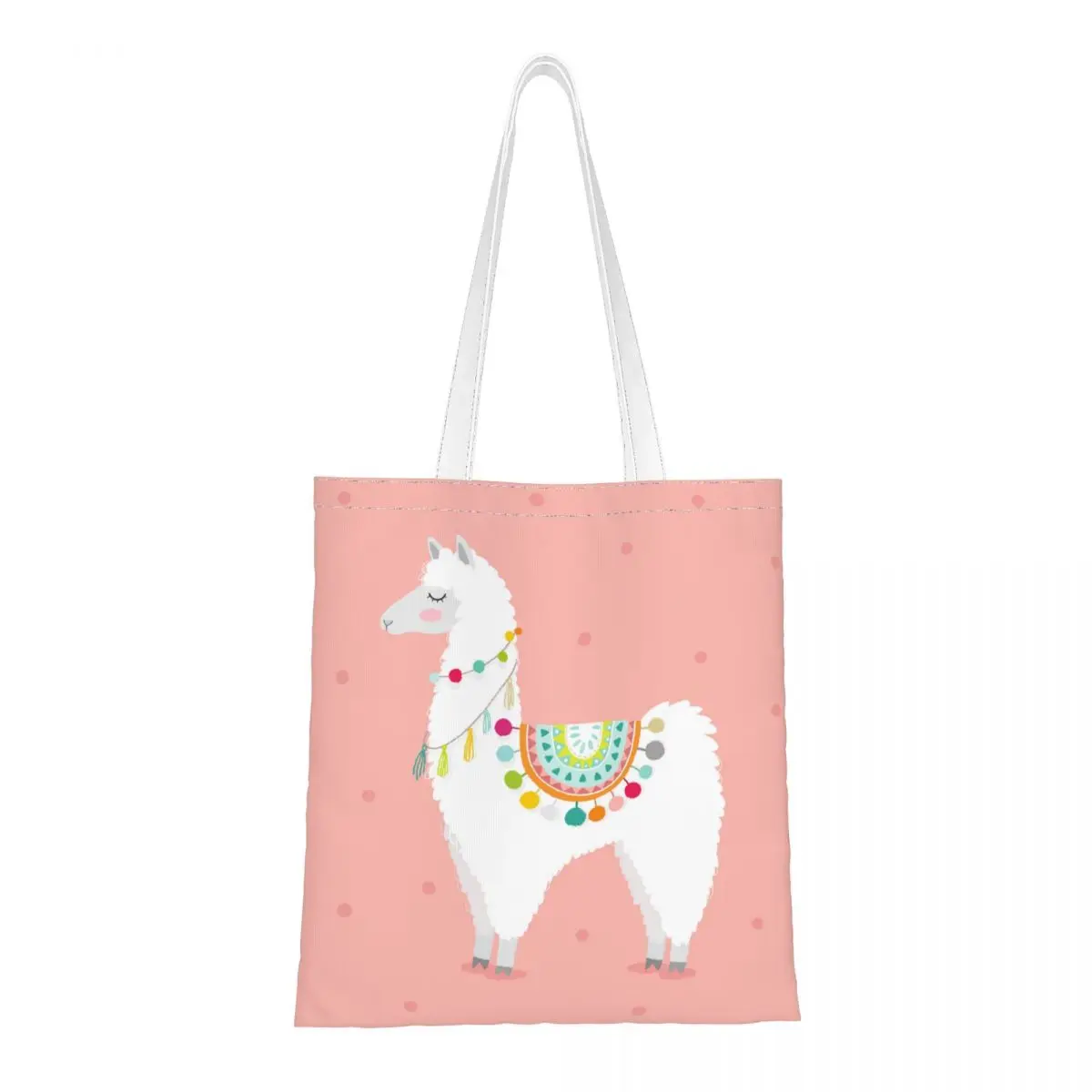 

Alpaca Eco Shoulder Bags Female Tote Bag Aesthetic Large Capacity Shopping Tote Cartoon Shopper Bag for Ladies Travel