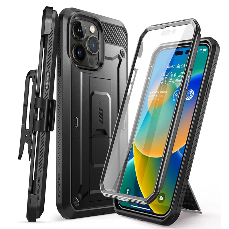 For iPhone 14 Pro Max Case 6.7 " (2022) UB Pro Full-Body Robust Holster Cover with Built-in Screen Protector & Stand
For iPhone 14 Pro Max Case 6.7 " (2022) UB Pro Full-Body Robust Holster Cover with Built-in Screen Protector & Stand