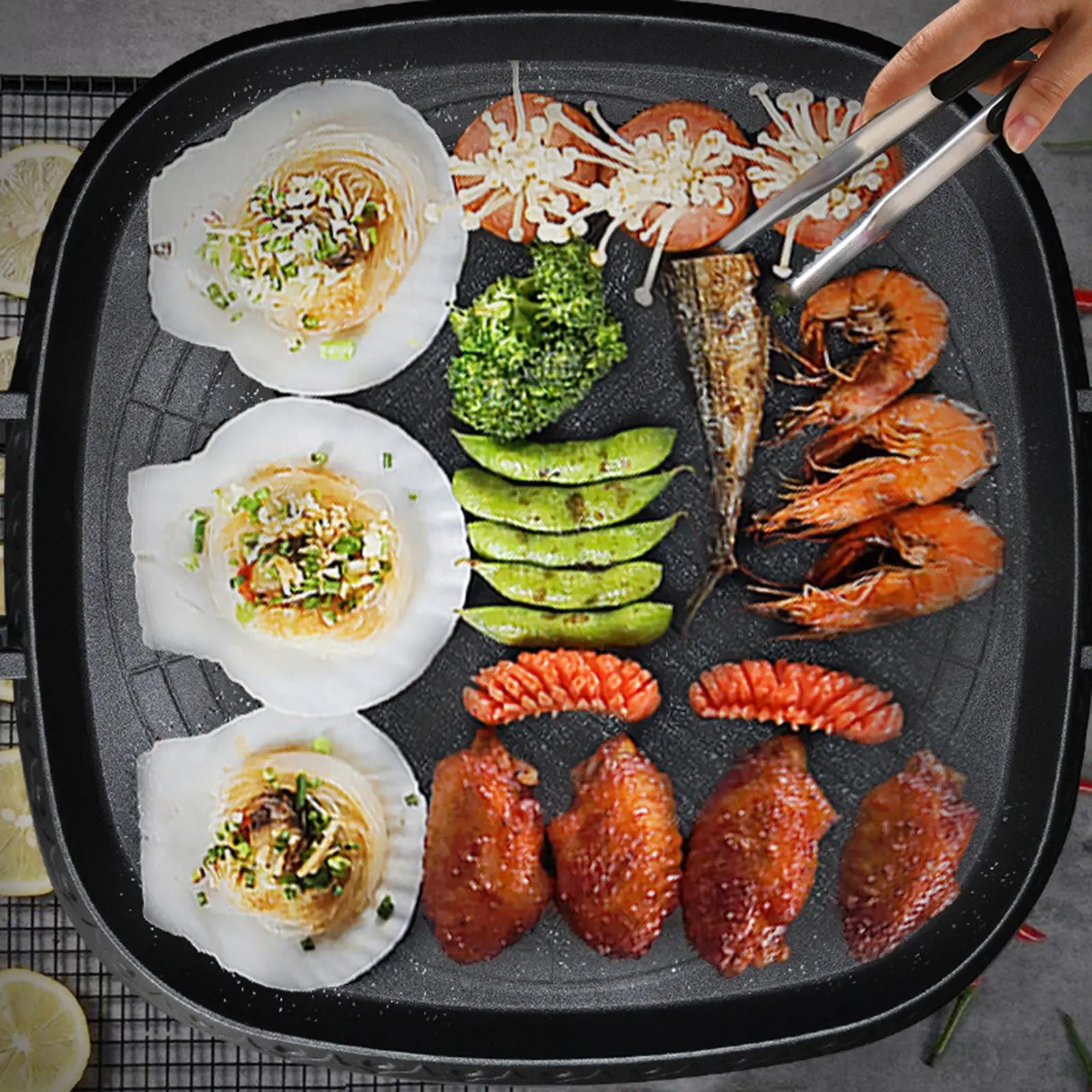 Baking Pan 12.6" Square Non-stick Portable Gas Stove Baking Grilling Tray with Oil Drain Hole Stainless Steel Handles
Baking Pan 12.6" Square Non-stick Portable Gas Stove Baking Grilling Tray with Oil Drain Hole Stainless Steel Handles