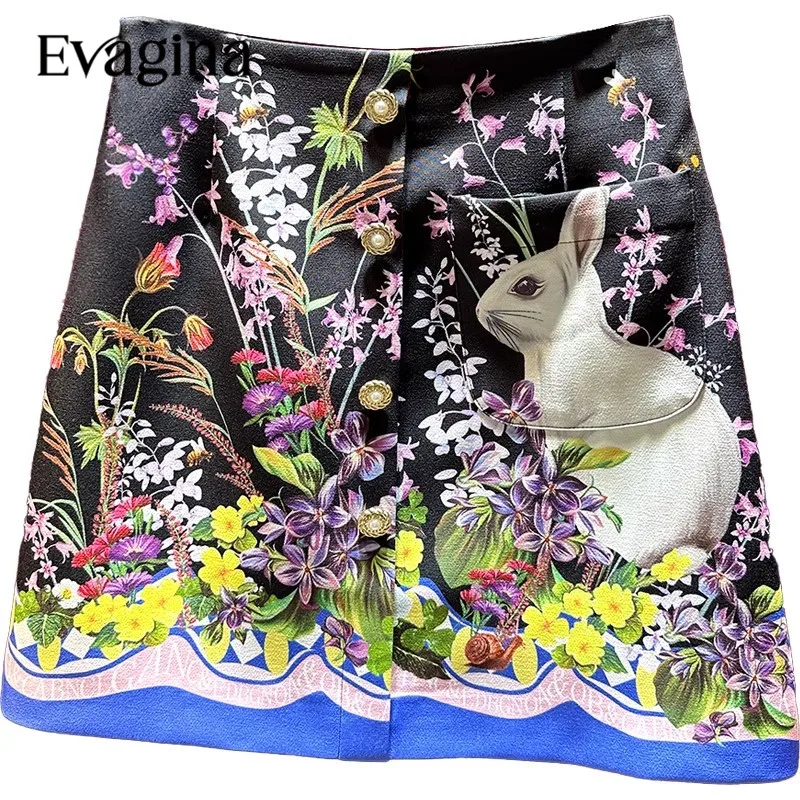 Evagina Fashion Rabbit Print Button Pocket Mini Spring Summer 2023 New Women's Holiday Black Half Length Skirt 
Evagina Fashion Rabbit Print Button Pocket Mini Spring Summer 2023 New Women's Holiday Black Half Length Skirt