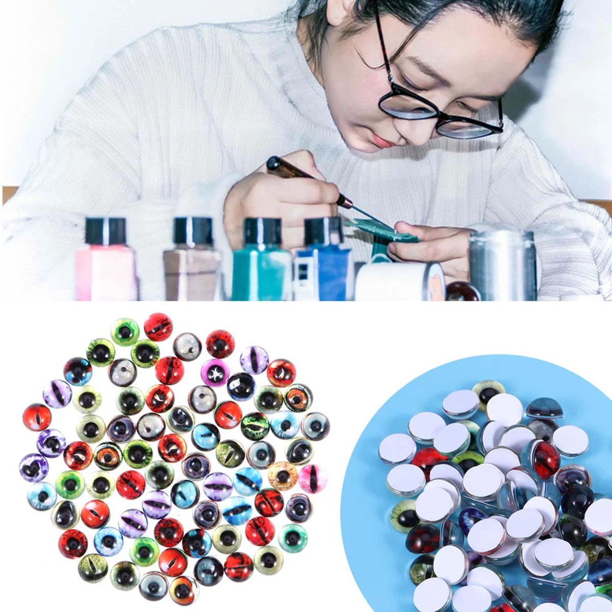 Glasscrafts Flat Beads Mosaic Marblestiles Making Jewelry Sticker Eyes Craft Marble Pieces Half Round Dome Animal Gift Glasses
Glasscrafts Flat Beads Mosaic Marblestiles Making Jewelry Sticker Eyes Craft Marble Pieces Half Round Dome Animal Gift Glasses