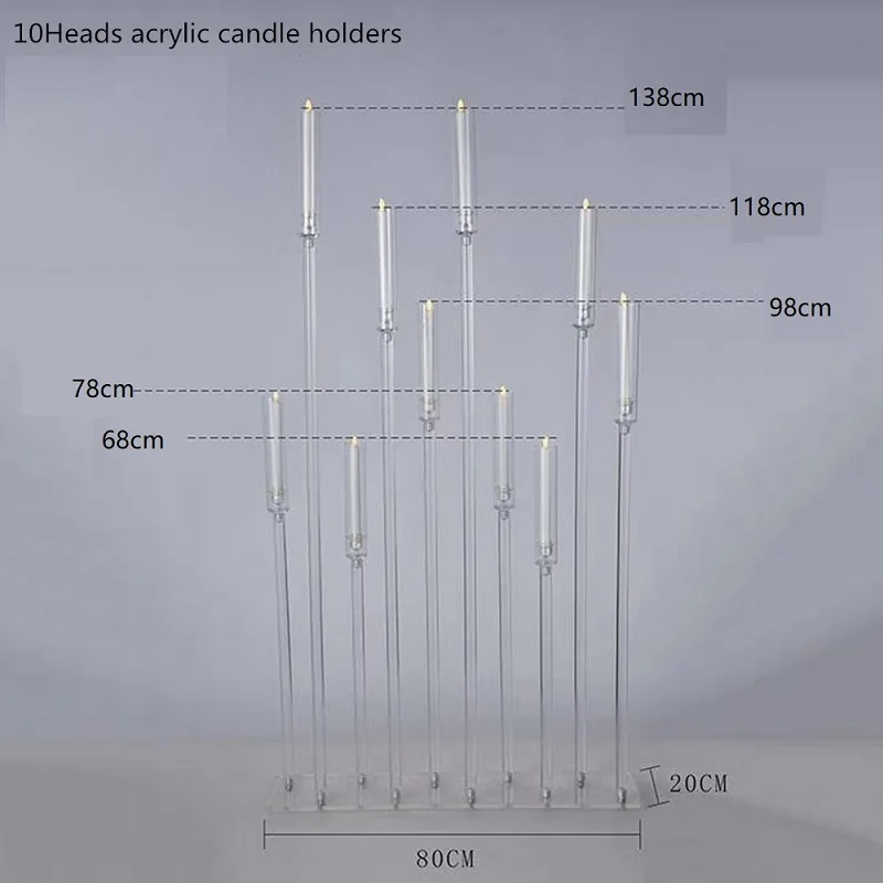 8pcs Acrylic Candlesticks 10 Heads All Clear Candle Holders Wedding Candelabra Table Centerpieces Holder Candelabrum For 
8pcs Acrylic Candlesticks 10 Heads All Clear Candle Holders Wedding Candelabra Table Centerpieces Holder Candelabrum For