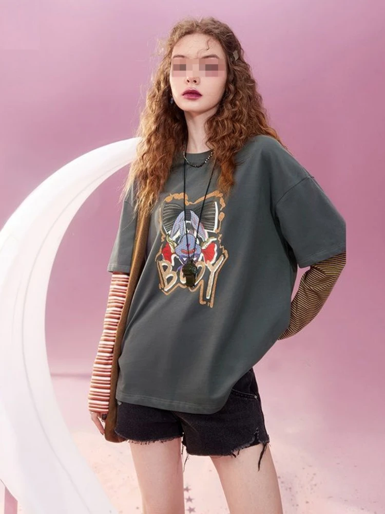 Fake Two Piece Camisetas Long Sleeve Patchwork Striped Spring Autumn T Shirts 2022 Print Korean Preppr Style Cute Casual Tops
Fake Two Piece Camisetas Long Sleeve Patchwork Striped Spring Autumn T Shirts 2022 Print Korean Preppr Style Cute Casual Tops