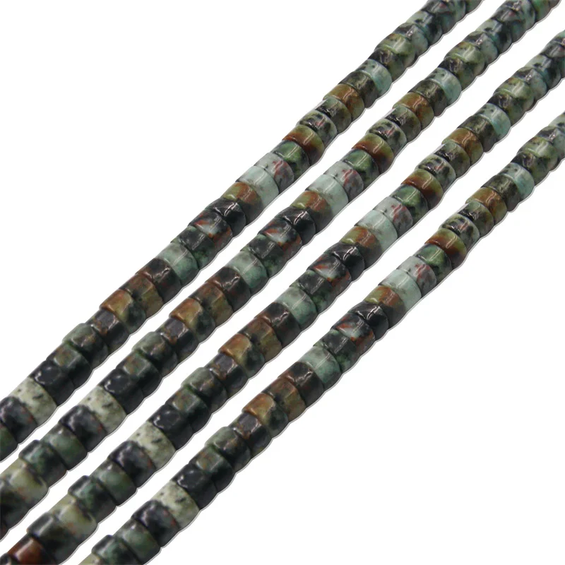 African Turquoise Natural Stone Beads Strand Heishi Wahser Disc Shape 2x4mm For Making Bracelet Jewelry DIY Necklace Earring
African Turquoise Natural Stone Beads Strand Heishi Wahser Disc Shape 2x4mm For Making Bracelet Jewelry DIY Necklace Earring