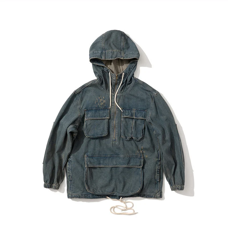 Autumn Hooded Denim Jacket Outdoor Trekking Hiking Climbing Sports Hunting Cycling Windbreaker Men's Fashion Patchwork Coat
Autumn Hooded Denim Jacket Outdoor Trekking Hiking Climbing Sports Hunting Cycling Windbreaker Men's Fashion Patchwork Coat