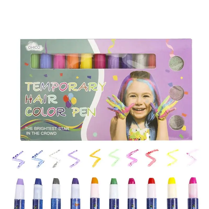 Hair Dye Pen Professional Temporary Changing Color Hair Dye Paint Crayon Chalk Pen Hair Color Hair Care & Styling 10 Color
Hair Dye Pen Professional Temporary Changing Color Hair Dye Paint Crayon Chalk Pen Hair Color Hair Care & Styling 10 Color
