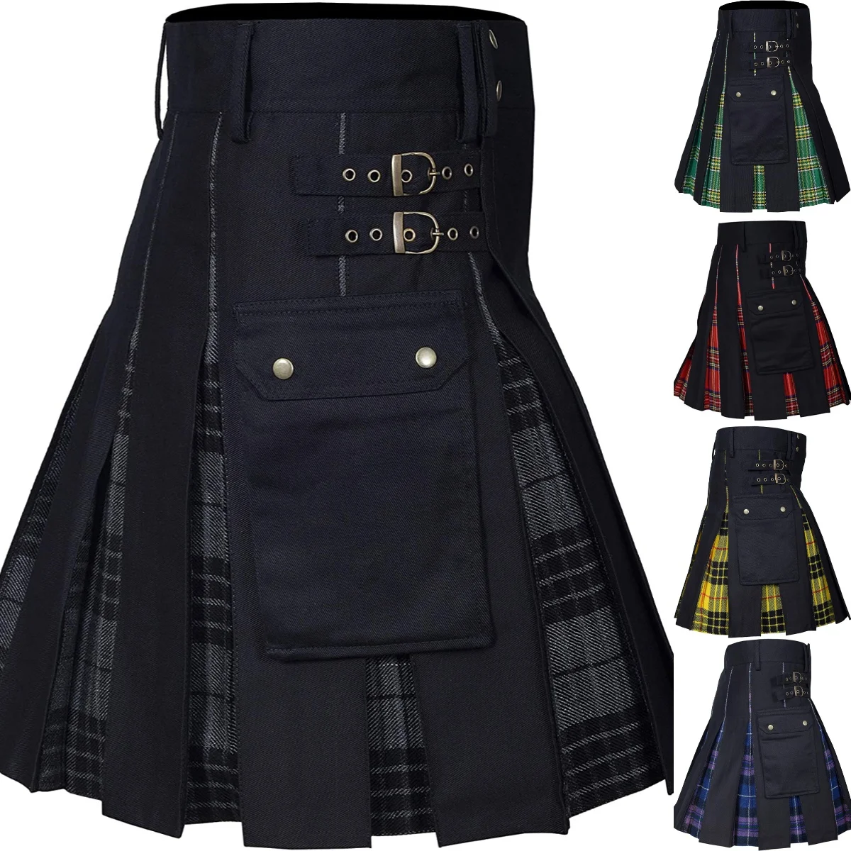 Modern Pleated Traditional Skirt Scottish Holiday Dress Men's Checkered Contrasting Pleated Skirt British Style Short Skirt
Modern Pleated Traditional Skirt Scottish Holiday Dress Men's Checkered Contrasting Pleated Skirt British Style Short Skirt