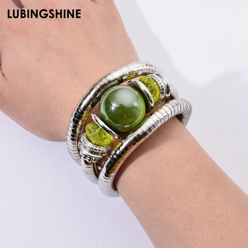 Fashion Bohemian Women Girl Simple Snake Bracelet Punk Green Beads Bracelet Bangle For Women Girls Party Birthday Jewelry Gift
Fashion Bohemian Women Girl Simple Snake Bracelet Punk Green Beads Bracelet Bangle For Women Girls Party Birthday Jewelry Gift