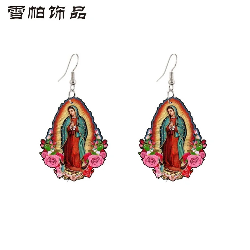 Virgin Mary Mother of God Black Acrylic Pendant Earrings cartoon acrylic Earrings
Virgin Mary Mother of God Black Acrylic Pendant Earrings cartoon acrylic Earrings