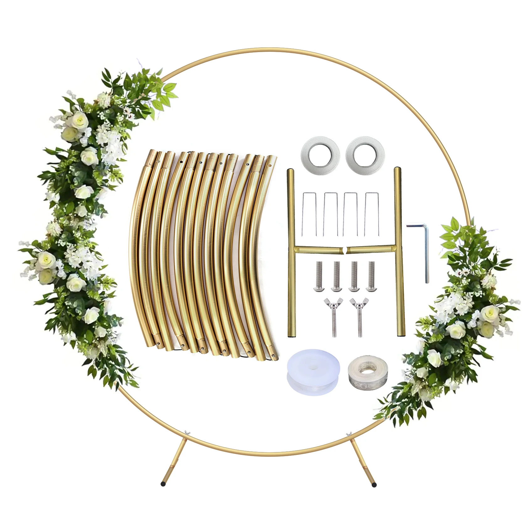 Wedding Ring Balloon Arch Flower Stand Iron Background Single Pole Flower Door Party Round Backdrop Stand
Wedding Ring Balloon Arch Flower Stand Iron Background Single Pole Flower Door Party Round Backdrop Stand