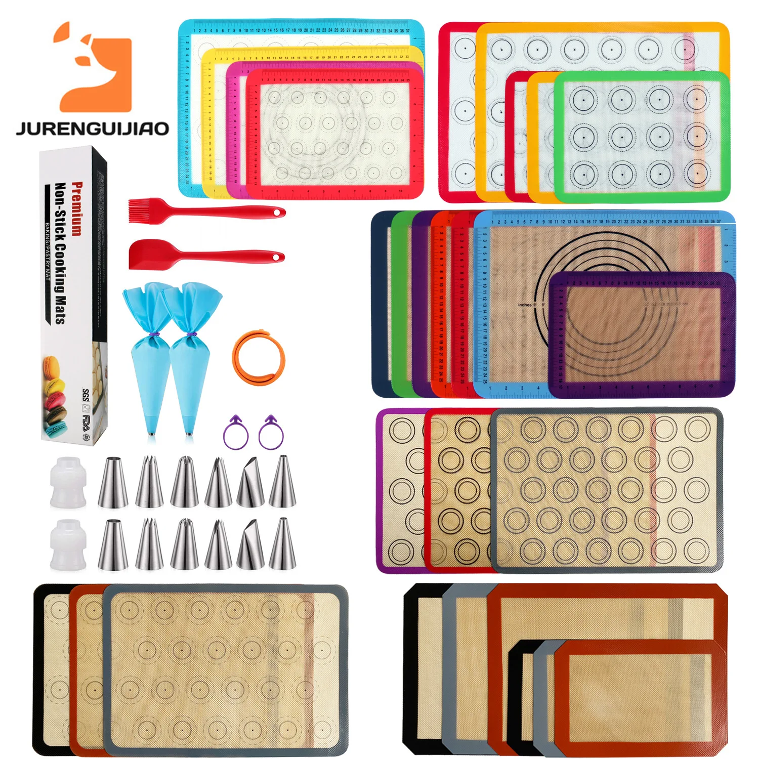 Silicone Baking Mat High Temperature Resistant Glass Fiber Macaron Baking Mat Oven Non-stick Silicone Baking Tray Mat baking
Silicone Baking Mat High Temperature Resistant Glass Fiber Macaron Baking Mat Oven Non-stick Silicone Baking Tray Mat baking