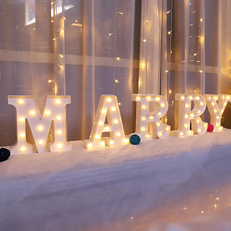 26 English Letter Lights LED Symbol Modeling Light Bedroom Night Lights Lamp Proposal Wedding Birthday Party Decoration Lights
26 English Letter Lights LED Symbol Modeling Light Bedroom Night Lights Lamp Proposal Wedding Birthday Party Decoration Lights