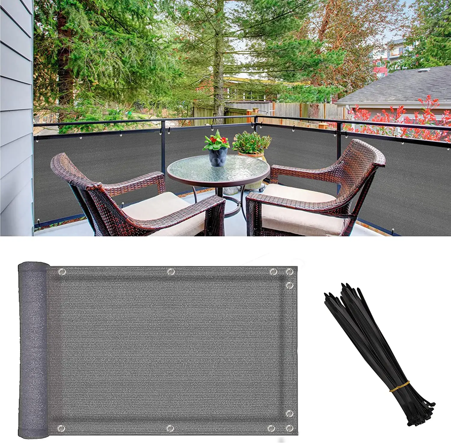 Balcony Shield UV Protection Sunshade Privacy Screen Screening Cover for Backyard Deck Patio Balcony Fence Pool Porch Railing
Balcony Shield UV Protection Sunshade Privacy Screen Screening Cover for Backyard Deck Patio Balcony Fence Pool Porch Railing