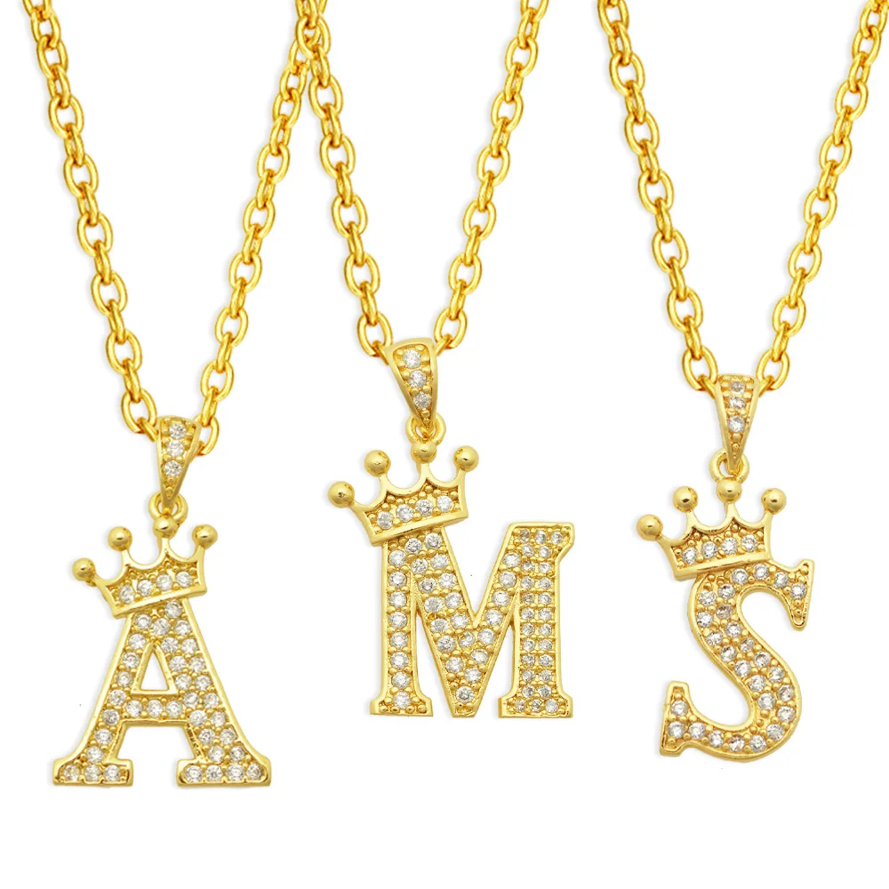 Luxury Stainless Steel Cubic Zirconia Initial Name Crown Letter Pendant Necklace For Women Hip Hop Punk Girl Alphabet Jewelry
Luxury Stainless Steel Cubic Zirconia Initial Name Crown Letter Pendant Necklace For Women Hip Hop Punk Girl Alphabet Jewelry