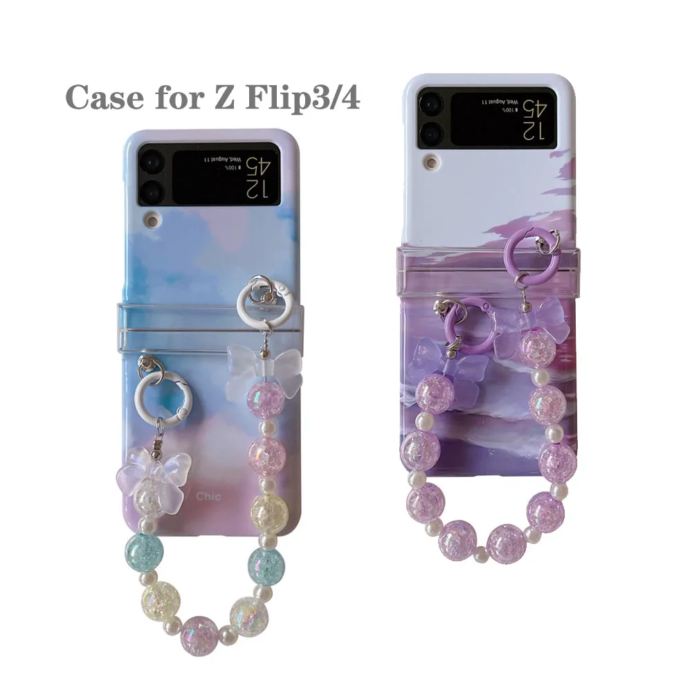 Colorful Bead Chain Women's Beautiful Phone Case for Samsung Galaxy Z Flip3 ZFlip4 Ink Spray Color Scratch-resistant Shell
Colorful Bead Chain Women's Beautiful Phone Case for Samsung Galaxy Z Flip3 ZFlip4 Ink Spray Color Scratch-resistant Shell
