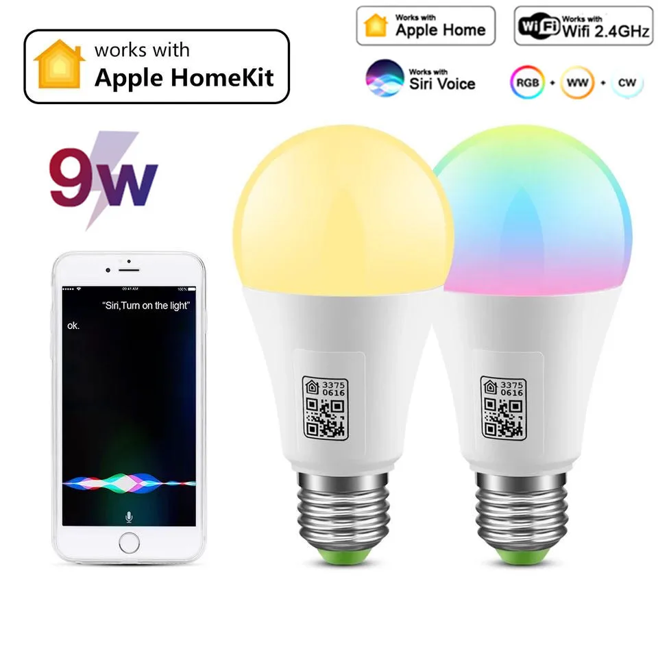For Apple Homekit WIFI LED Smart Lamp 9W RGBCW Voice Control Smart Home Bulb Work With Apple IOS Siri 
For Apple Homekit WIFI LED Smart Lamp 9W RGBCW Voice Control Smart Home Bulb Work With Apple IOS Siri