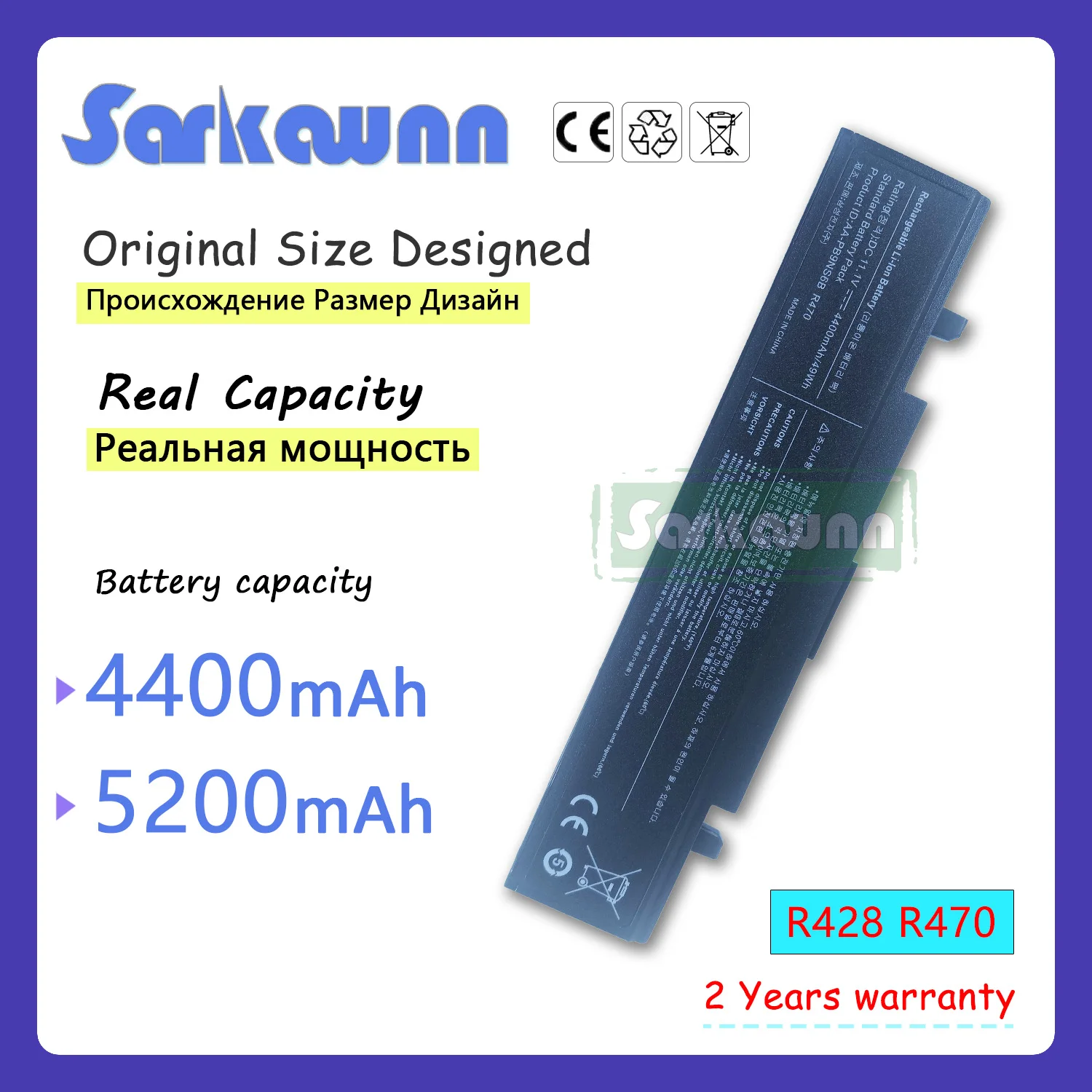 SARKAWNN 6CELLS R428 R470 Laptop Battery For SAMSUNG R428 R430 R439 R429 R440 R466 R467 R468 R470 R718 R720 R507 X360 Series R4
SARKAWNN 6CELLS R428 R470 Laptop Battery For SAMSUNG R428 R430 R439 R429 R440 R466 R467 R468 R470 R718 R720 R507 X360 Series R4