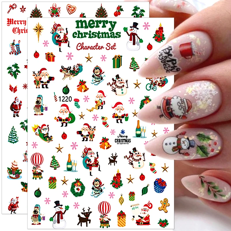 3D Christmas Nail Stickers Snowflake Nail Decals Cartoon Elk Santa Snowman New Year Holiday Nail Art Stickers Nail Supplies
3D Christmas Nail Stickers Snowflake Nail Decals Cartoon Elk Santa Snowman New Year Holiday Nail Art Stickers Nail Supplies