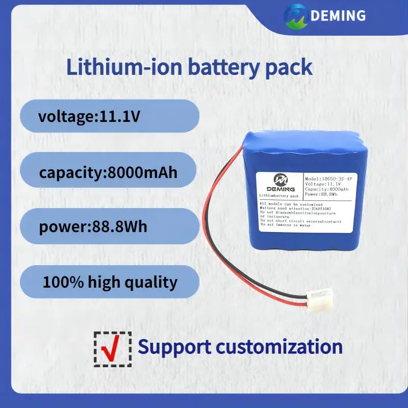 18650 3S4P 11.1V 8000mAh free custom shape size lithium ion battery pack 
18650 3S4P 11.1V 8000mAh free custom shape size lithium ion battery pack