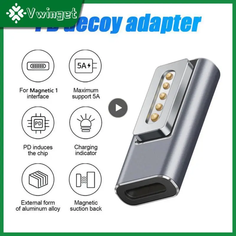 

Usb Adapter Quick Conversion Aluminum Alloy 2 Connector Support Pd Fast Charging Automatic Identification Connector