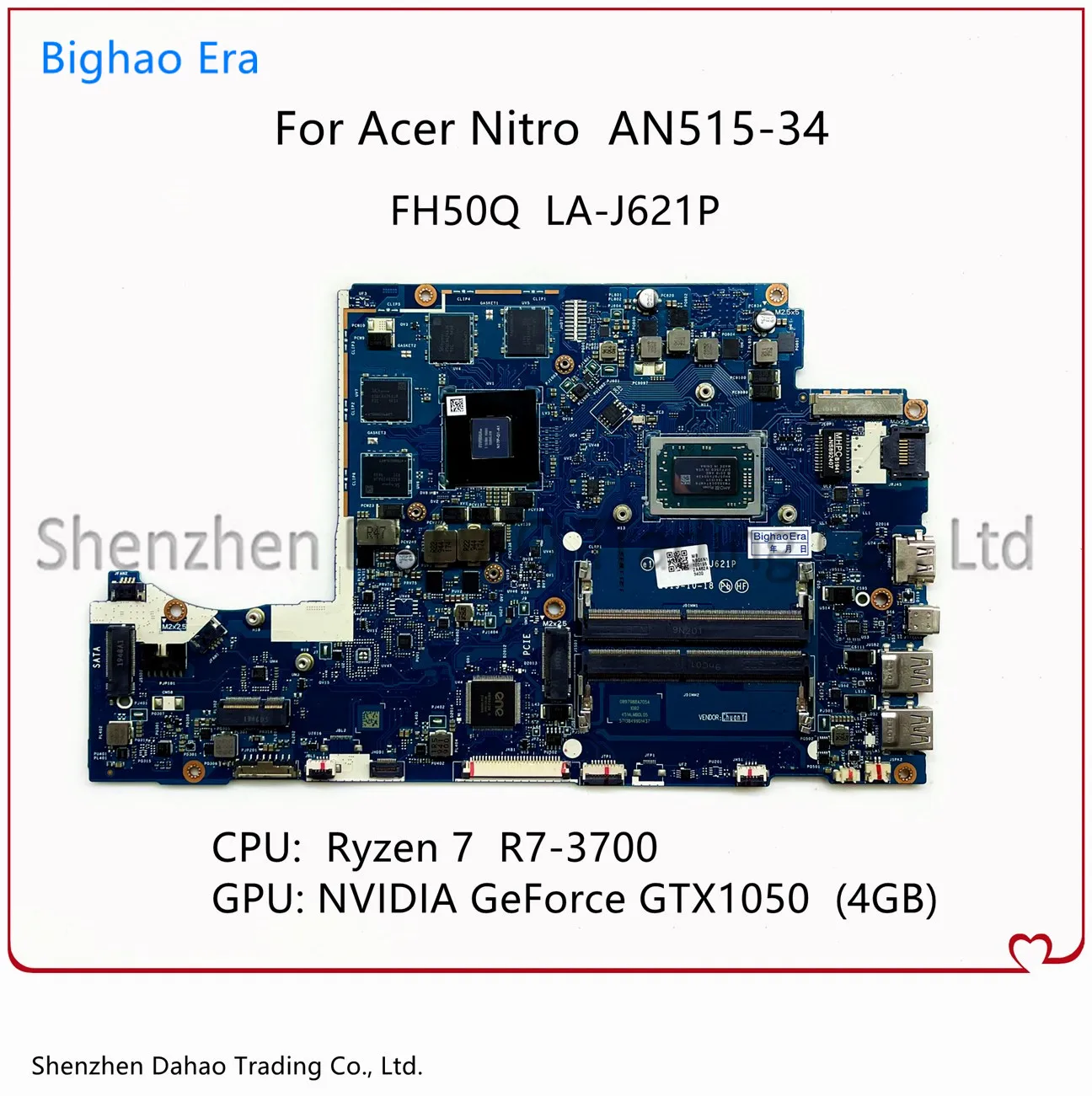 FH50Q LA-J621P Mainboard For Acer Nitro AN515-34 AN515-34G Laptop Motherboard With Ryzen7 R7-3700 CPU GTX1050 4GB-GPU 100% Work
FH50Q LA-J621P Mainboard For Acer Nitro AN515-34 AN515-34G Laptop Motherboard With Ryzen7 R7-3700 CPU GTX1050 4GB-GPU 100% Work