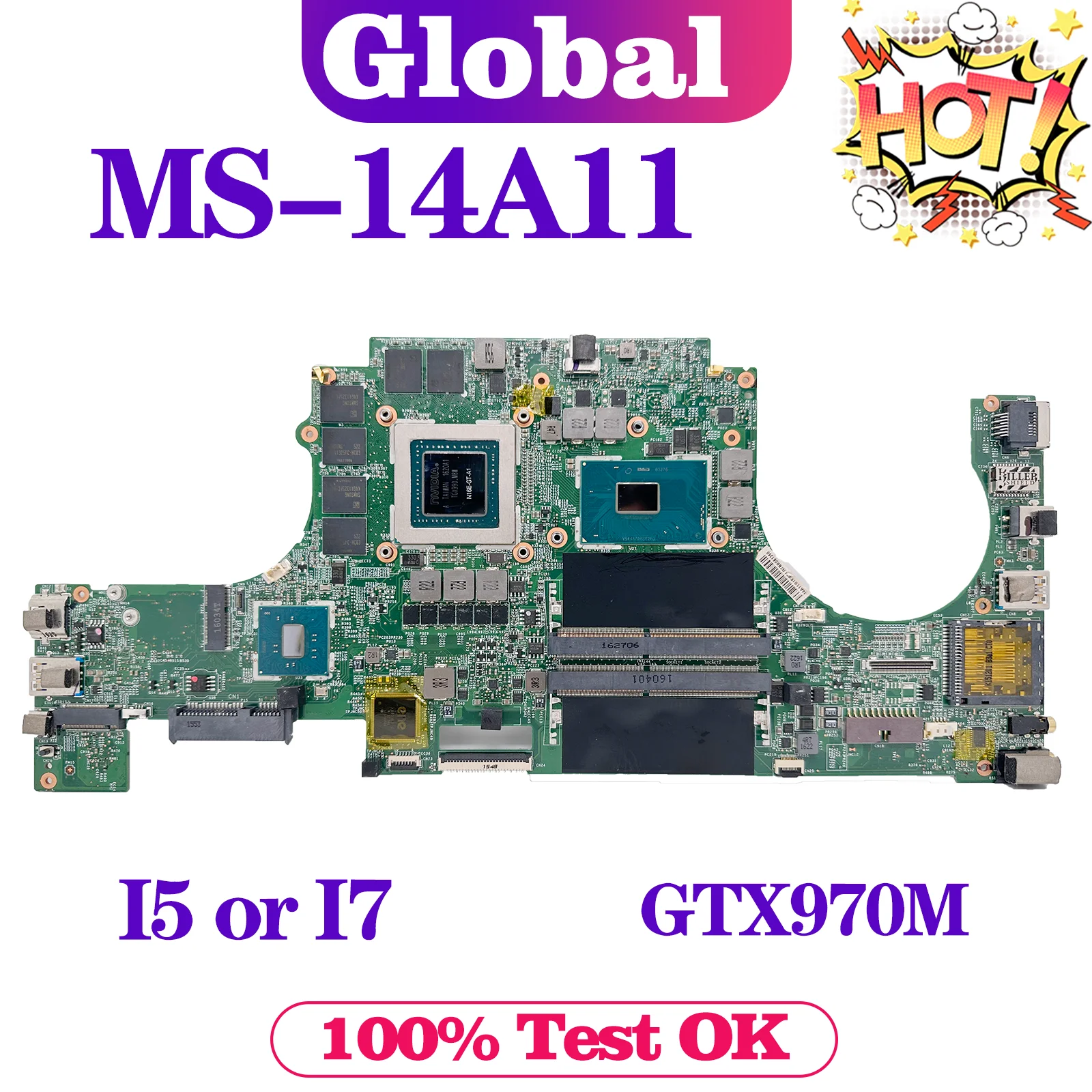 Материнская плата KEFU для MSI GS40 MS-14A11, материнская плата для ноутбука I5 I7 6-го поколения GTX970M
Материнская плата KEFU для MSI GS40 MS-14A11, материнская плата для ноутбука I5 I7 6-го поколения GTX970M