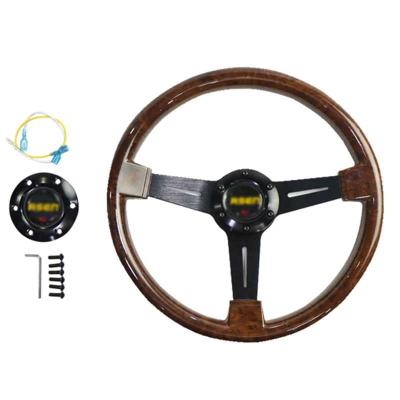 Universal 350mm 14 inch Retro Wood Grain Auto Racing Steering Wheels Deep Corn Drifting ABS Sport Vintage Steering Wheel
Universal 350mm 14 inch Retro Wood Grain Auto Racing Steering Wheels Deep Corn Drifting ABS Sport Vintage Steering Wheel