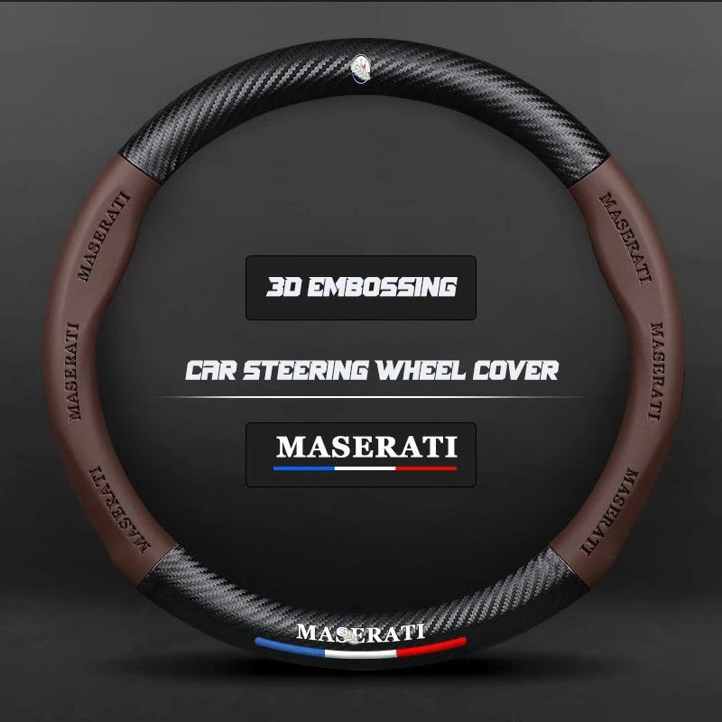 Car Carbon Fiber Steering Wheel Cover For Maserati Series Ghibli Levante Reloj Ropa Coche Granturismo Quattroporte Interior 38cm
Car Carbon Fiber Steering Wheel Cover For Maserati Series Ghibli Levante Reloj Ropa Coche Granturismo Quattroporte Interior 38cm