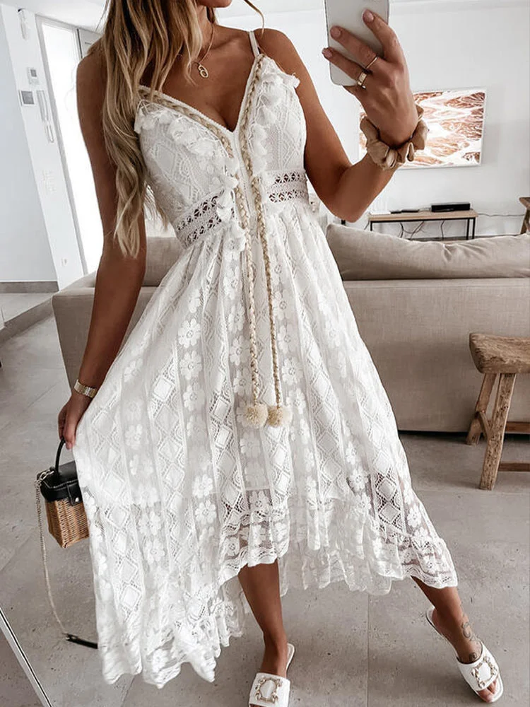 Boho Dress Women Summer Maxi Dress Lady Off Shoulder Holiday Lace V Neck Spaghetti Strap Sundress White Dress Vestidos2023
Boho Dress Women Summer Maxi Dress Lady Off Shoulder Holiday Lace V Neck Spaghetti Strap Sundress White Dress Vestidos2023