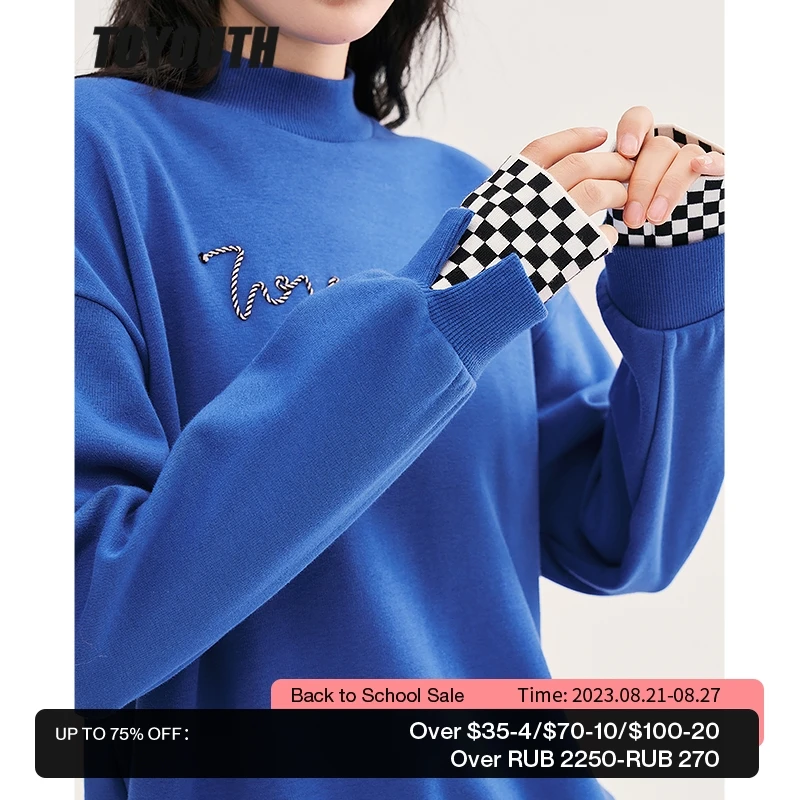 Toyouth Women Fake Two Piece Sweatshirts 2022 Winter Half Turtleneck Checkerboard Cuffs Hoodie Print Casual Streetwear Pullover
Toyouth Women Fake Two Piece Sweatshirts 2022 Winter Half Turtleneck Checkerboard Cuffs Hoodie Print Casual Streetwear Pullover