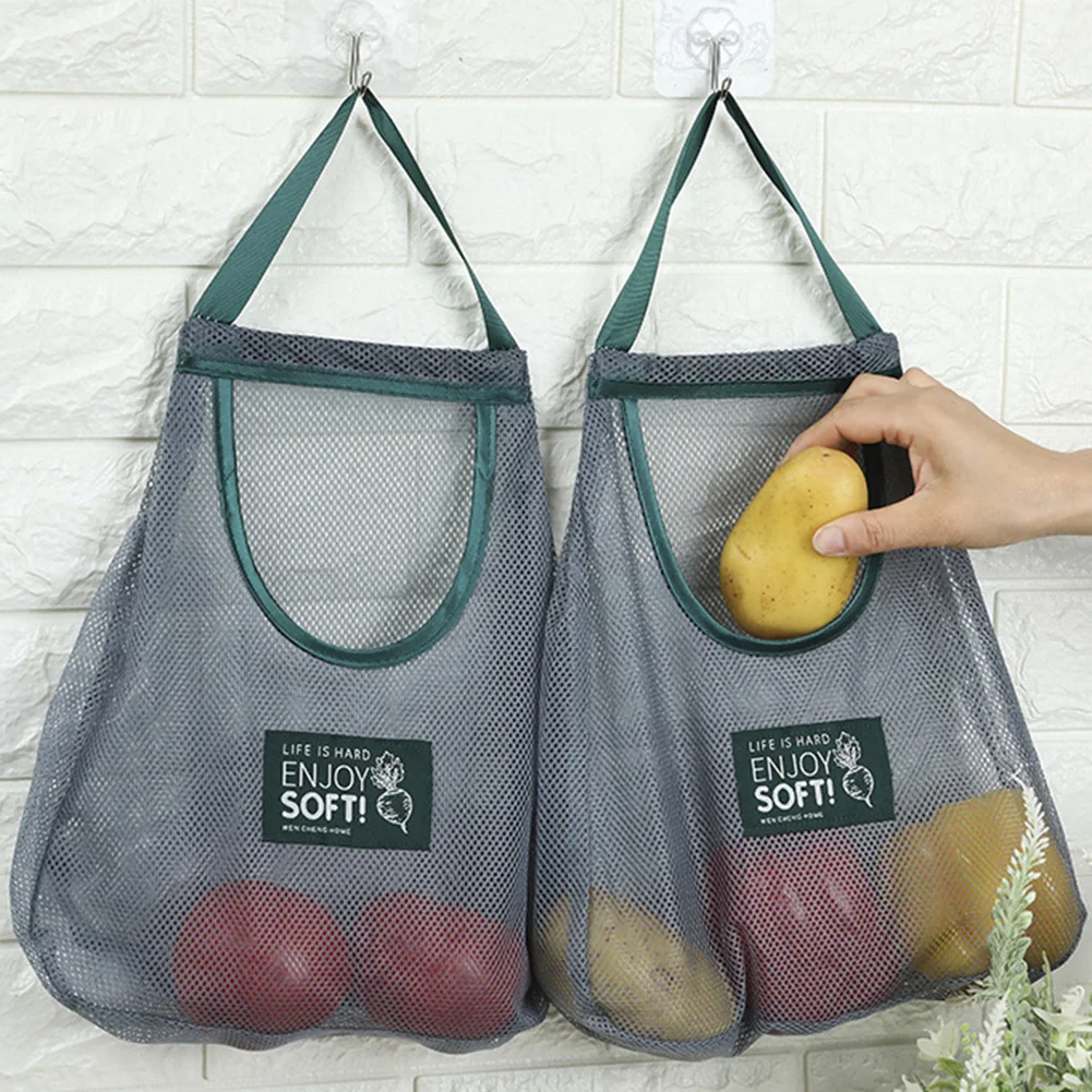 New Mesh Net Reusable Hanging Storage Bags Fruit Vegetable Garlic Onion Organizer Home Hollow Mesh Bag Kitchen Accessories
New Mesh Net Reusable Hanging Storage Bags Fruit Vegetable Garlic Onion Organizer Home Hollow Mesh Bag Kitchen Accessories