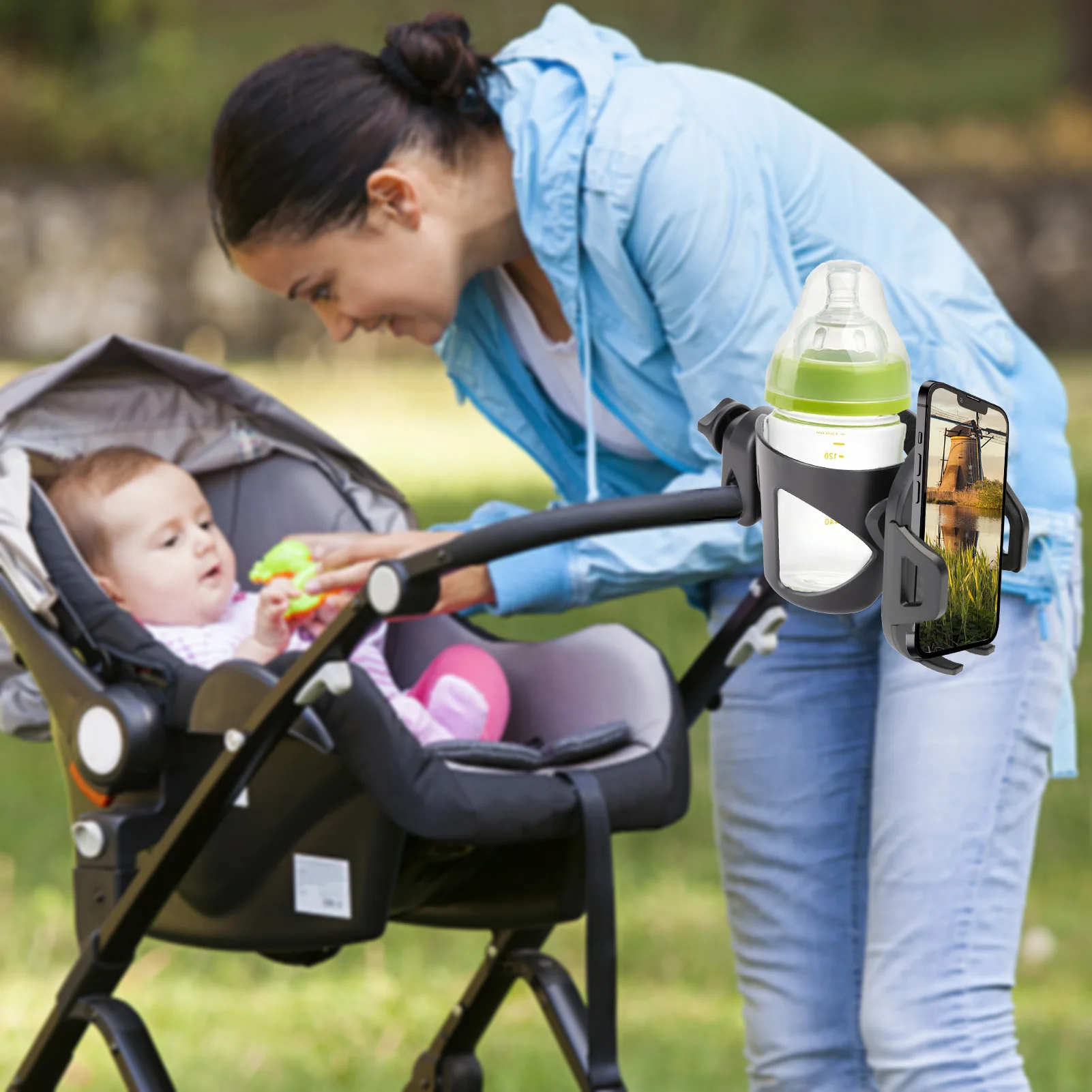 Stroller Cup Holder With Phone Holder Universal 2-in-1 Cup Bottle Holder Attachment Organizer For Bike Wheelchair Walker Scooter
Stroller Cup Holder With Phone Holder Universal 2-in-1 Cup Bottle Holder Attachment Organizer For Bike Wheelchair Walker Scooter