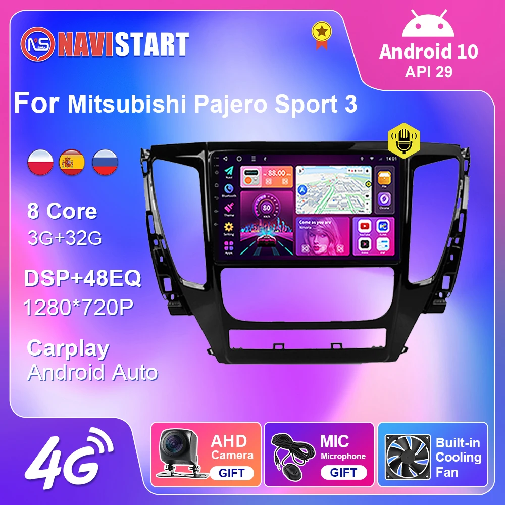 NAVISTART For Mitsubishi Pajero Sport 3 2016-2018 Android 10 Car Radio GPS Navigation 4G WIFI Auto Carplay No DVD Player 2 Din
NAVISTART For Mitsubishi Pajero Sport 3 2016-2018 Android 10 Car Radio GPS Navigation 4G WIFI Auto Carplay No DVD Player 2 Din