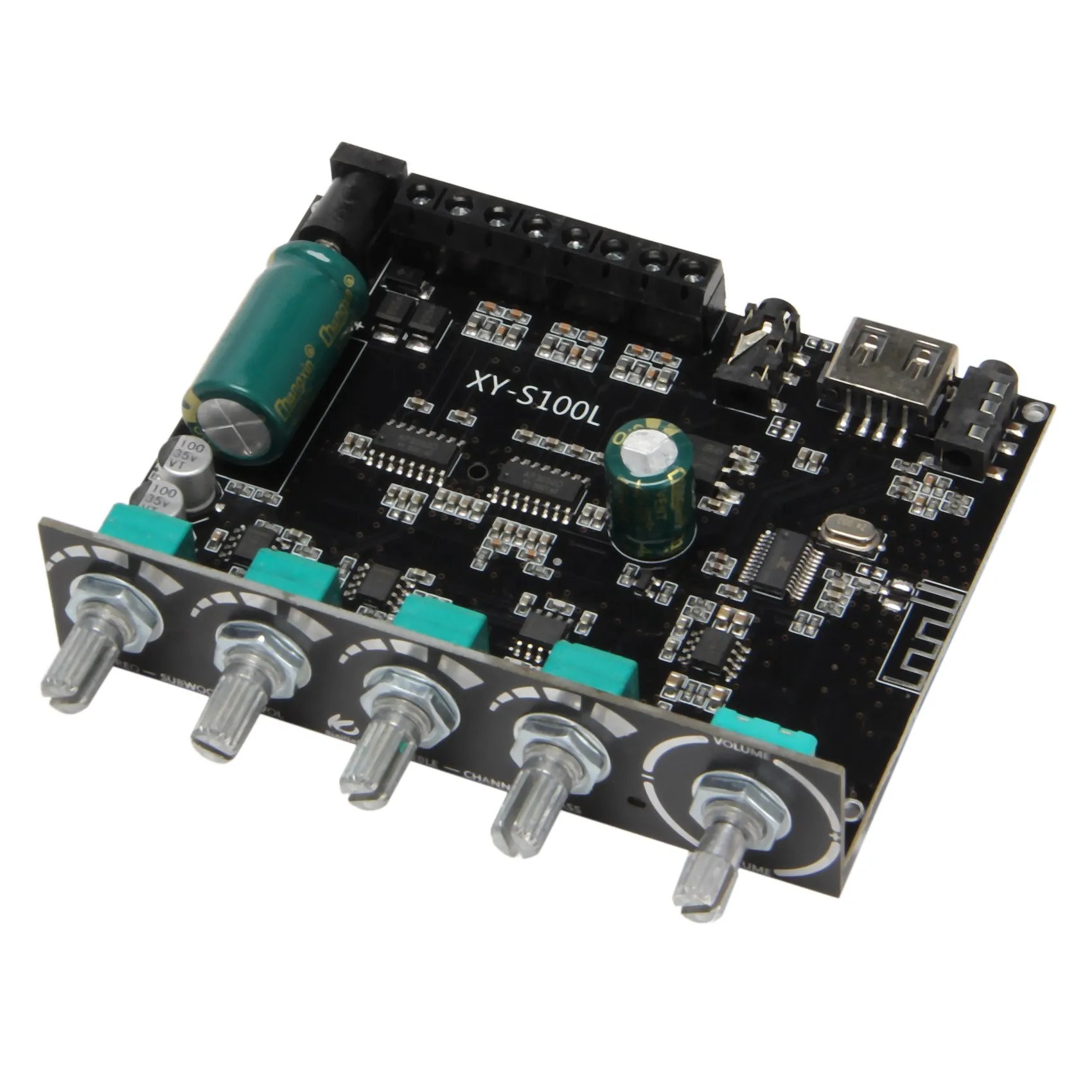 Bluetooth 5.0 2.1 Channel Power Audio Stereo Subwoofer Amplifier Board 50WX2+100W Speaker AMP XY-S100L
Bluetooth 5.0 2.1 Channel Power Audio Stereo Subwoofer Amplifier Board 50WX2+100W Speaker AMP XY-S100L