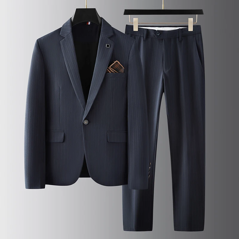 High Quality (Blazer+ Trousers) Men British Style Business Casual Wedding Best Man Fashion Gentleman Slim Two-piece Set
High Quality (Blazer+ Trousers) Men British Style Business Casual Wedding Best Man Fashion Gentleman Slim Two-piece Set