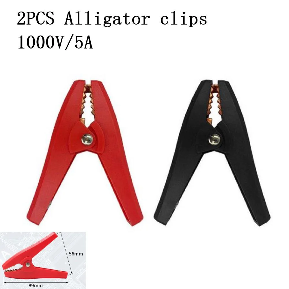 2PCS Insulated Alligator Clips 100A 90mm Black & Red Car Battery Clips Plastic Handle Test Probe Cable Connectors Clips
2PCS Insulated Alligator Clips 100A 90mm Black & Red Car Battery Clips Plastic Handle Test Probe Cable Connectors Clips