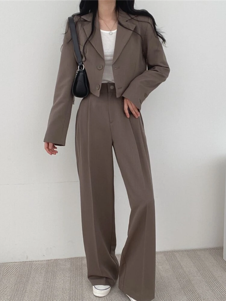 Blazer Sets Khaki Long Sleeve Design Sense Suit Trousers Spring Summer New Outerwear Temperament Commuting Set Woman 2 Pieces
Blazer Sets Khaki Long Sleeve Design Sense Suit Trousers Spring Summer New Outerwear Temperament Commuting Set Woman 2 Pieces